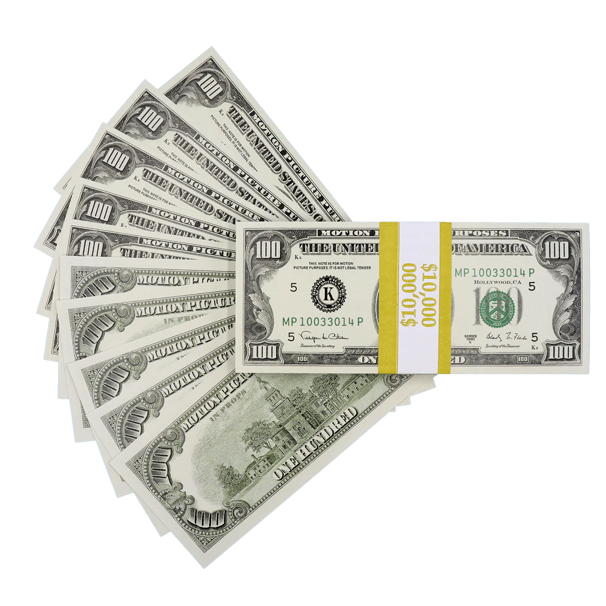 $10,000 Full Print 1990 Series Stack