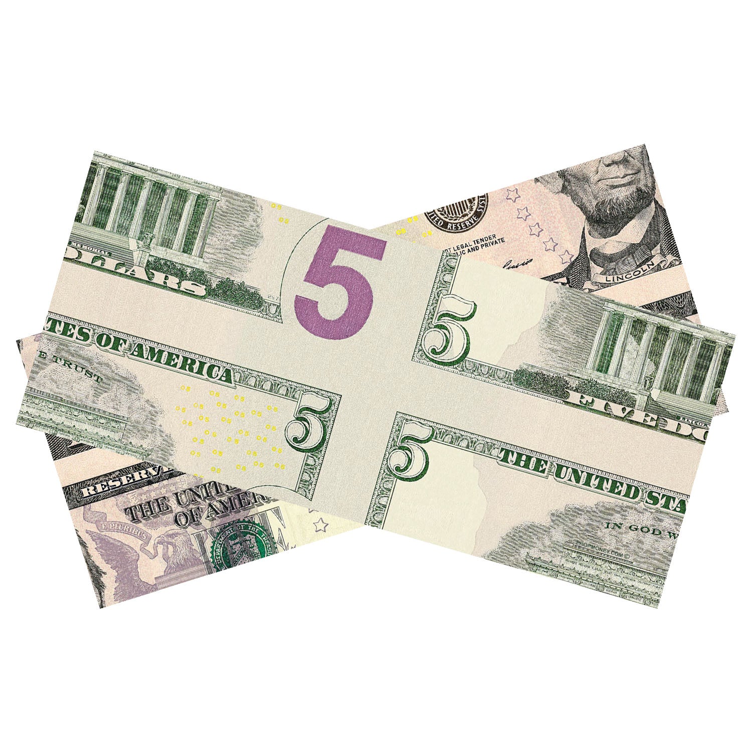 $5 Mis-Made Bill for Magicians - Image 2