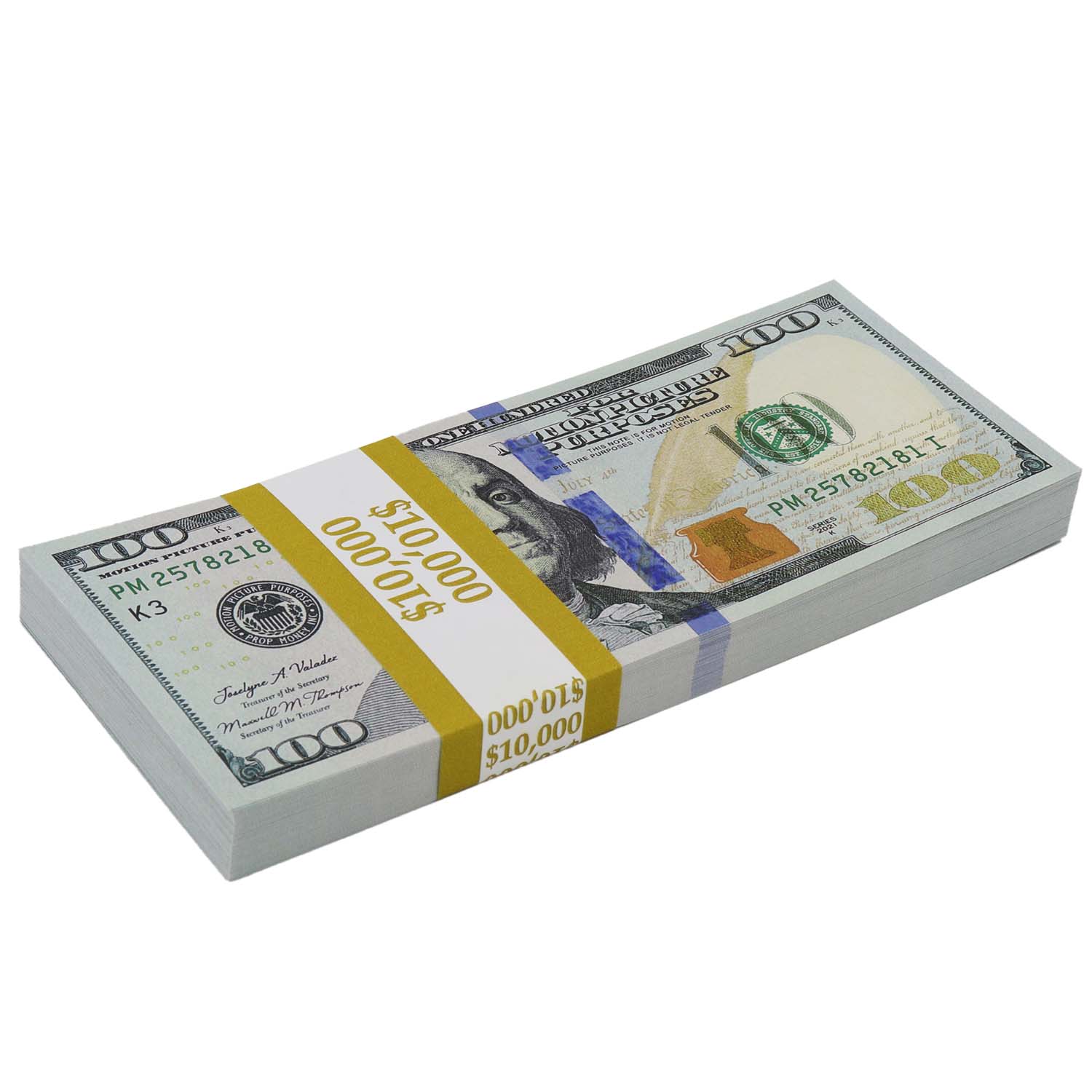 $500,000 BLANK FILLER New Series Prop Money Stacks & Duffle Bag - Image 3